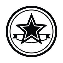 Obraz premium star badge award emblem trophy outline