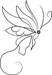Elegant Line Art Butterfly Design for Fashion Beauty Logo Branding
