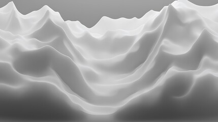 Obraz premium Abstract Monochrome Landscape with Smooth Hills and Subtle Gradi