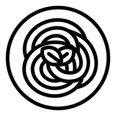 Spaghetti icon. Vector line icon