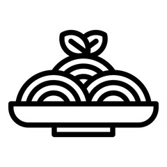 Spaghetti icon. Vector line icon