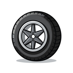 Obraz premium Car tire vector art illustration
