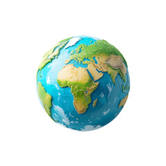 globe on white background