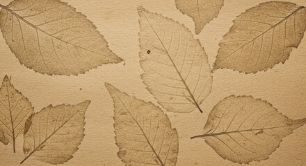 Obraz premium Sepia leaves lay artistically on parchment