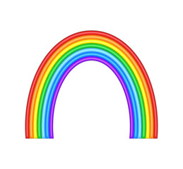 Rainbow . 3D illustration. PNG with transparent background.	