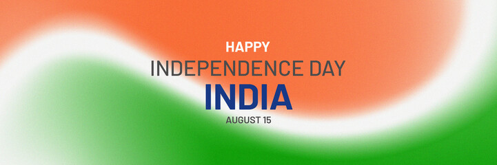 The background is in the colors of the Indian flag with a grainy texture