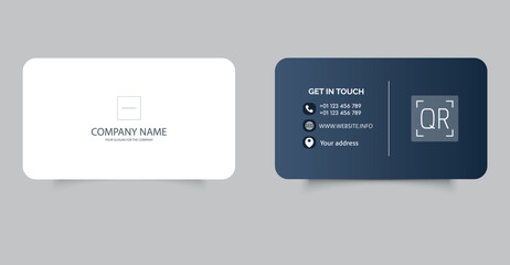 Business Card Template. Creative modern clean corporate double-side business card template, personal visiting card, vector illustration, professional simple identity card