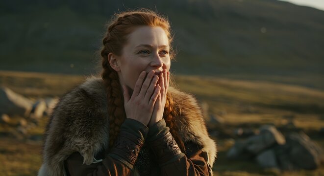 urprised Viking Woman