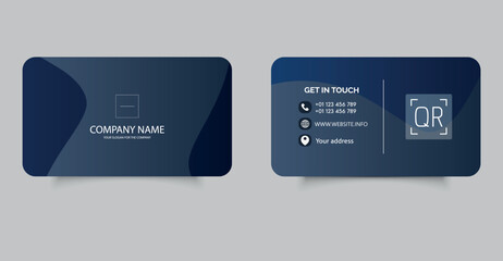 Business Card Template. Creative modern clean corporate double-side business card template, personal visiting card, vector illustration, professional simple identity card