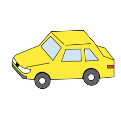 yellow toy car