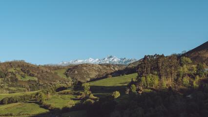 Asturias, Viewpoint, Picos de Europa, Spain, Snow