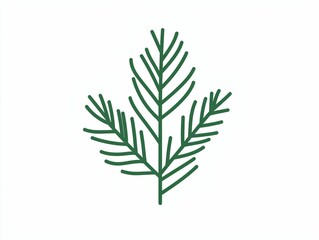 Fototapeta premium Pine Branch Illustration
