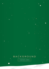 Green Christmas background vector design with falling snow and empty space for text