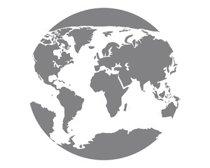 world map vector illustration, grey blank map