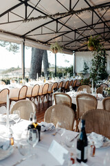Elegant variety of wedding table decor & flowers