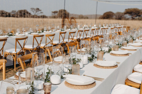 Elegant variety of wedding table decor & flowers