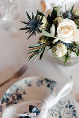 Elegant variety of wedding table decor & flowers