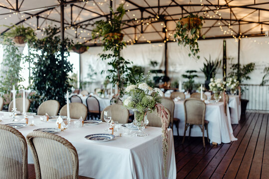 Elegant variety of wedding table decor & flowers