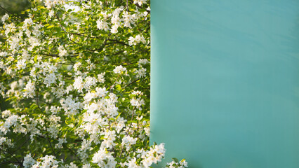 Spring floral layout for creative projects