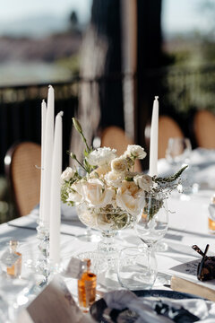 Elegant variety of wedding table decor & flowers