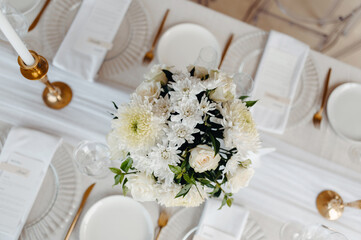Elegant variety of wedding table decor & flowers