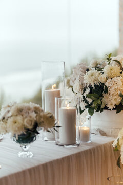 Elegant variety of wedding table decor & flowers