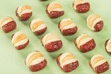 Chinese specialty snack - cashew nut puffs and dates