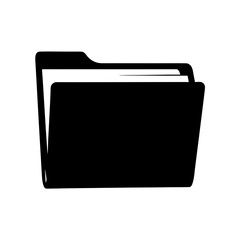 Black and white illustration of a document folder for files and records