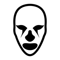 Abstract visage with stark black and white contrast, stylized and minimal aesthetic