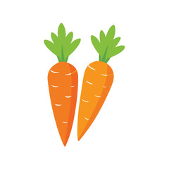 carrots on a white background vector art illustration