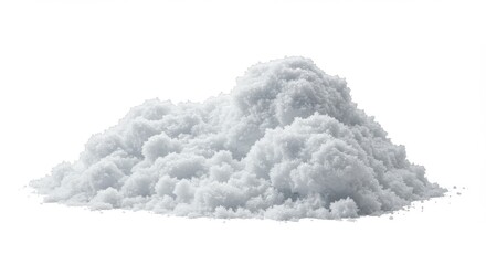 Close-up of a fine pile of white salt on a clean background, ideal for culinary use