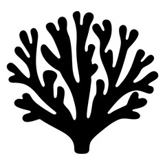 Fototapeta premium Abstract stylized coral reef silhouette with unique branching patterns and smooth curves