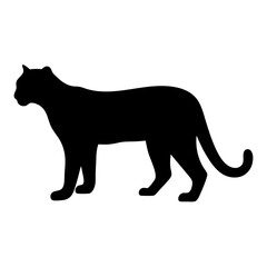 Silhouette of a large feline, representing a cougar or mountain lion