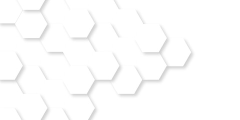 Abstract emboss white Hexagonal Background. Luxury White Pattern. Futuristic minimal honeycomb...