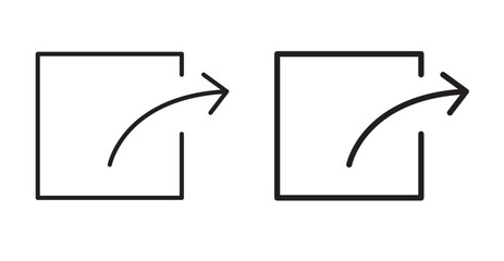 Export icon set flat style. Vector illustration collection.