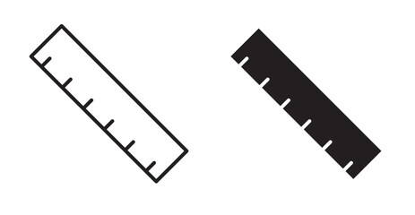 Ruler icon set flat style. Vector illustration collection.