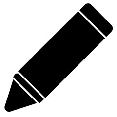 Simple Black Crayon for Drawing, Coloring and Art Projects with Rounded Tip