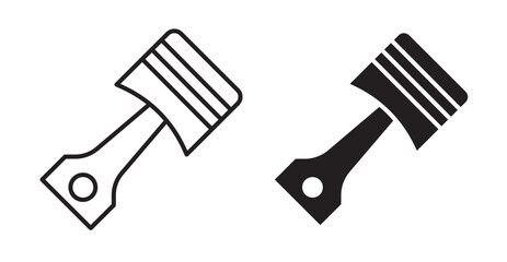 Piston icon set flat style. Vector illustration collection.