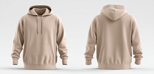 Beige Hoodie Mockup