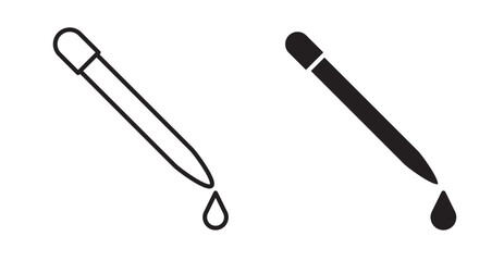 Dropper icon set flat style. Vector illustration collection.
