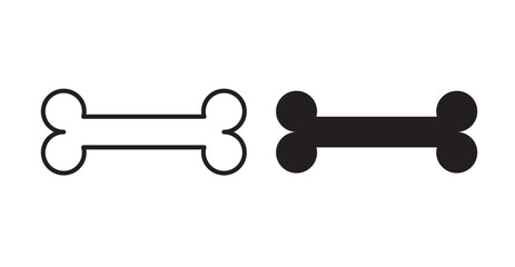 Bone icon set flat style. Vector illustration collection.