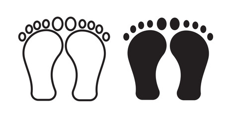 Foot icon set flat style. Vector illustration collection.