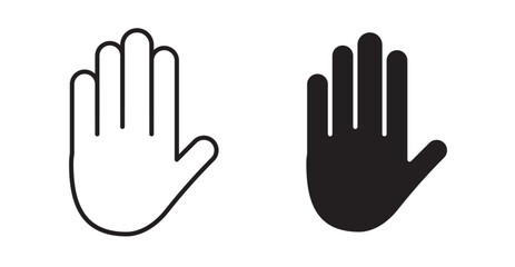 Hand icon set flat style. Vector illustration collection.