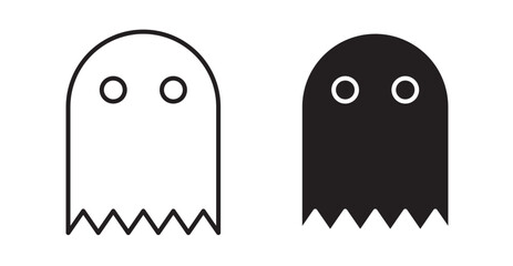 Obraz premium Ghost icon set flat style. Vector illustration collection.
