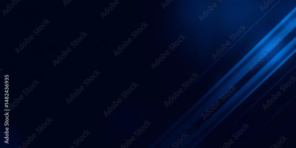 Canvas Prints dynamic angled lines, dark blue abstract background with subtle light glows, banner, digital