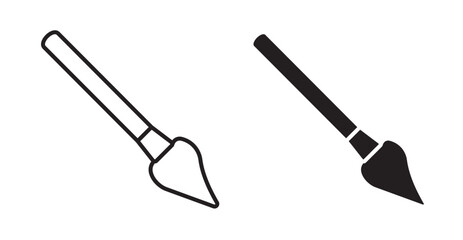 Paint brush icon set flat style. Vector illustration collection.