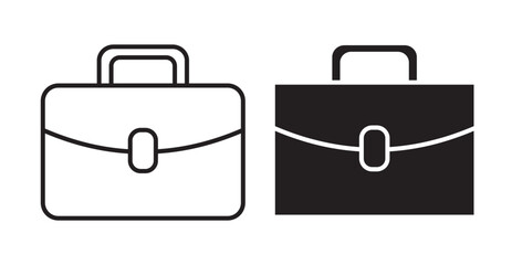 Suitcase icon set flat style. Vector illustration collection.