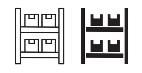 Inventory icon set flat style. Vector illustration collection.