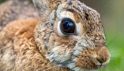 Macro Cell-Shaded Realistic Rabbit Illustration