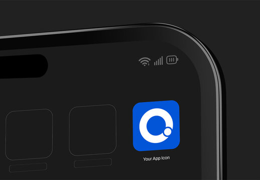 Flat UI App Icon Presentation Mockup